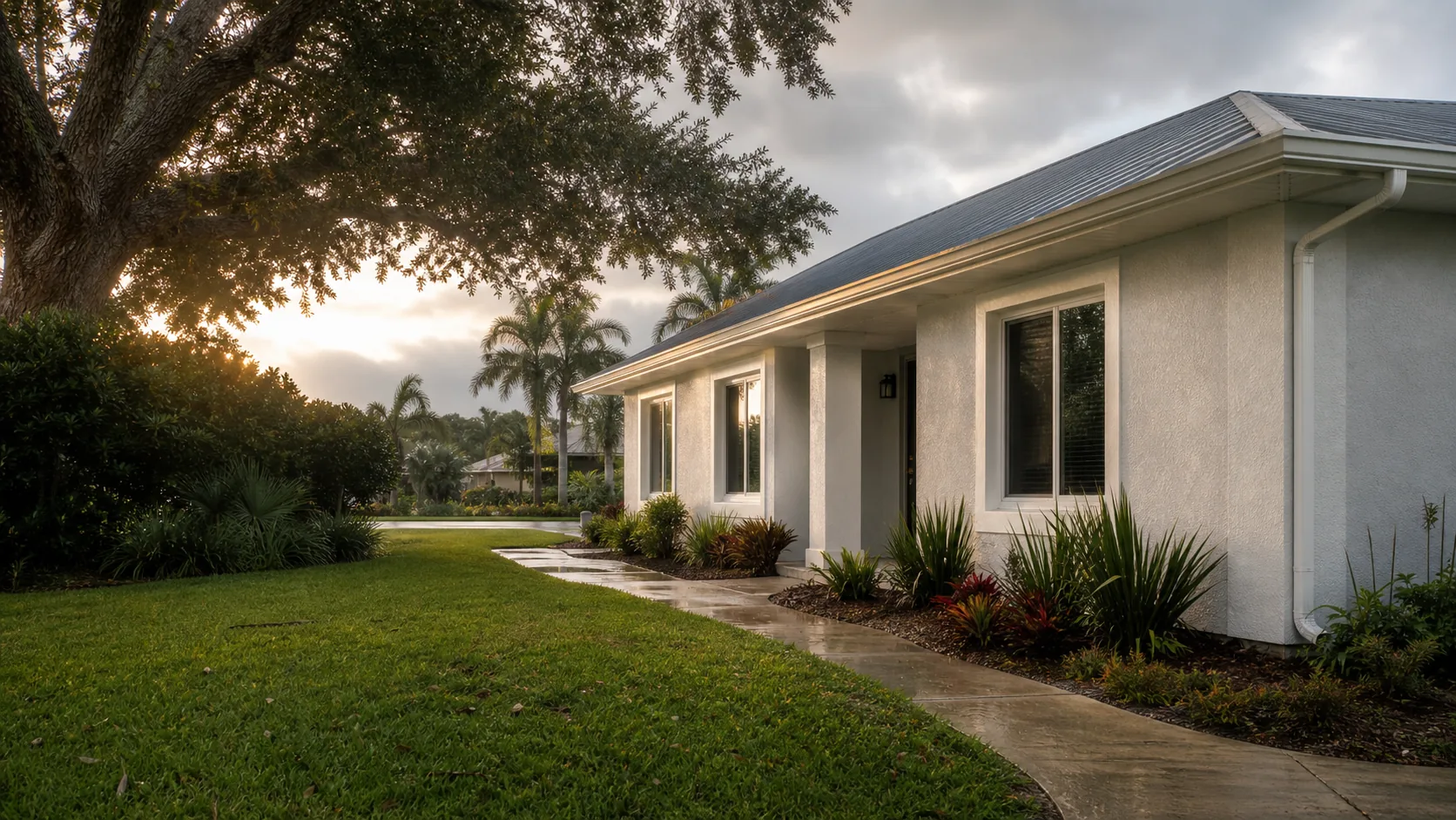 A believable Lakeland-area home suited to gutter installation planning